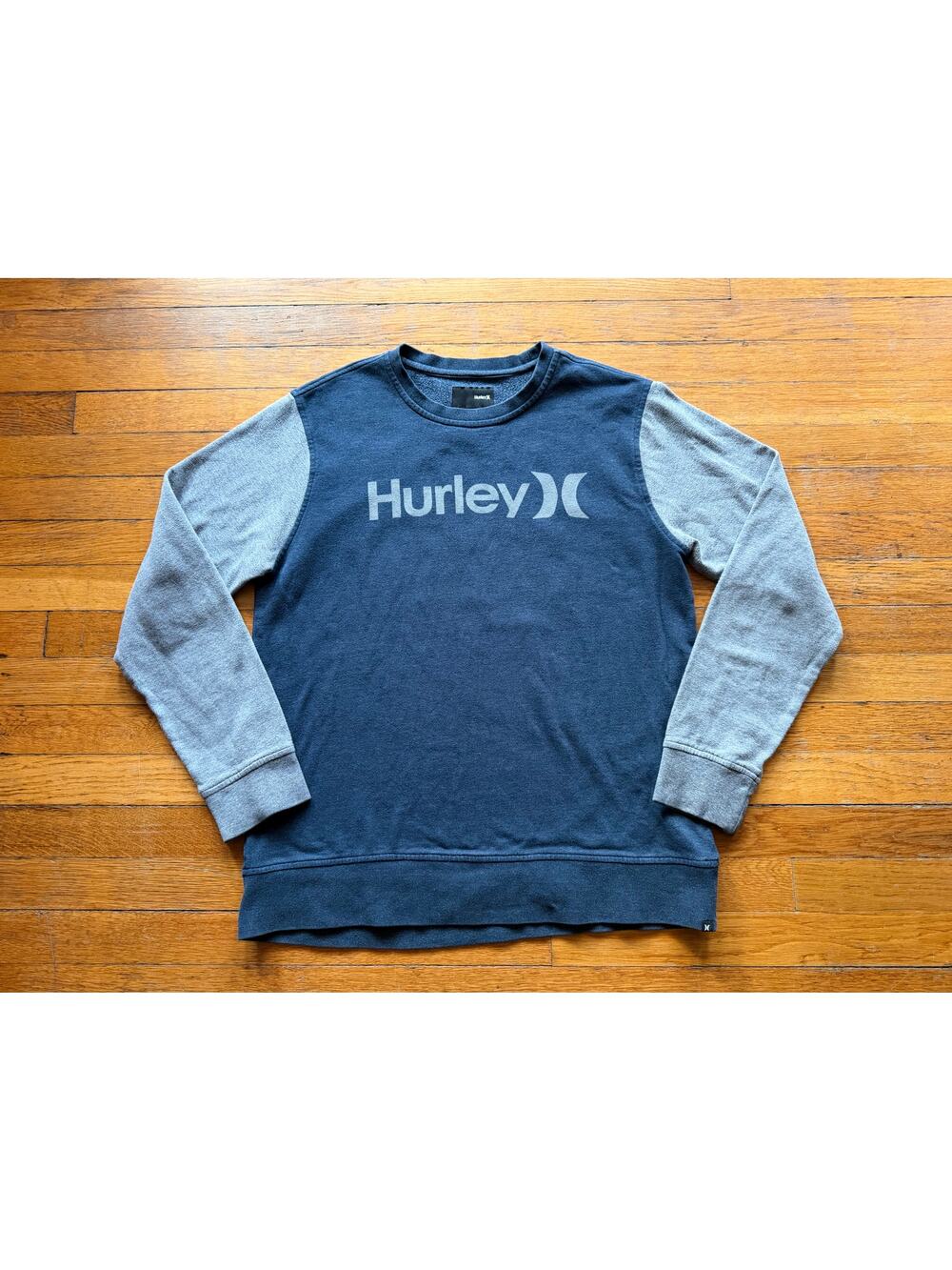HURLEY Blue/Gray Cotton Sweatshirt Mens sz Large